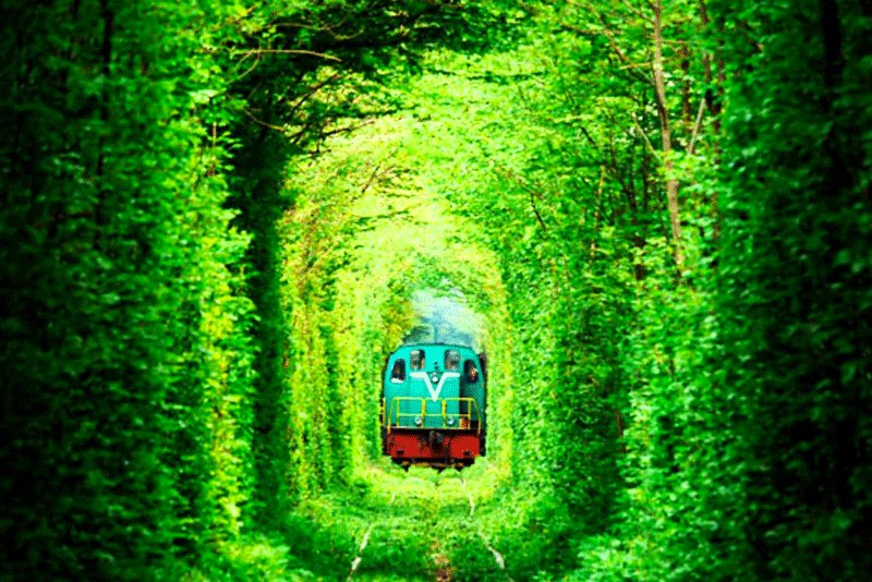 Previously, a train went through the Tunnel of Love, Rovno