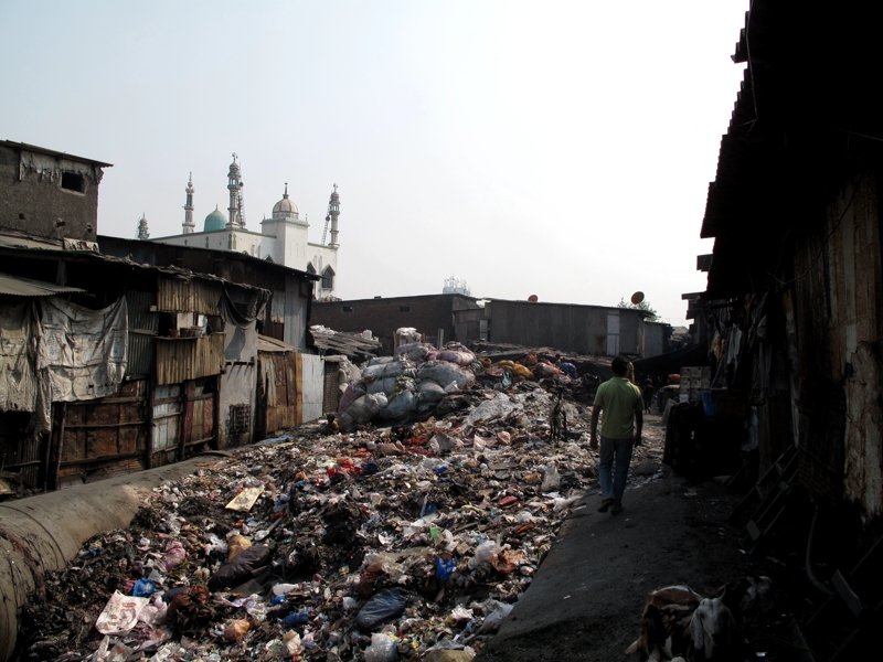 Mountains of garbage in Dharavi