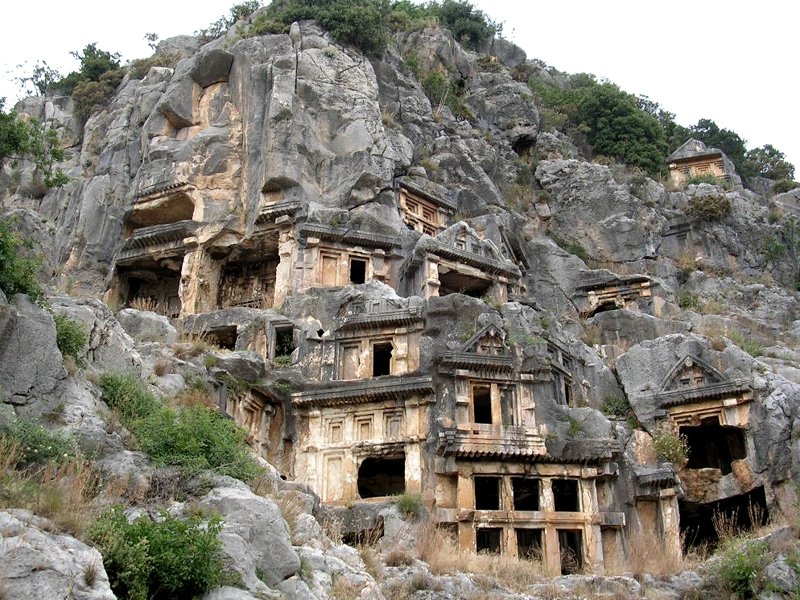 Ancient buildings on the mountain