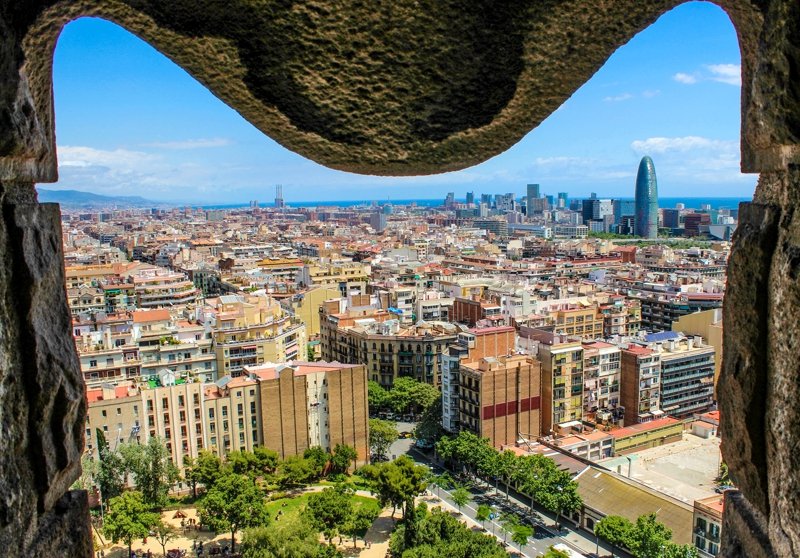 View of the city from Sagrada Familia