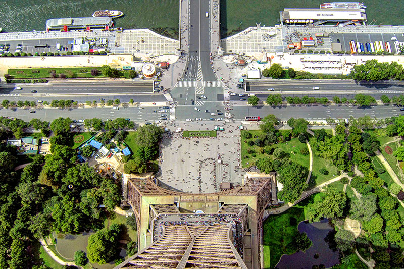 Eiffel Tower, view from the top