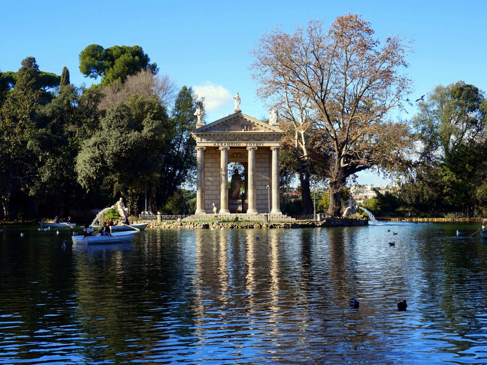 How to go boating around the Temple of Asclepius in Rome