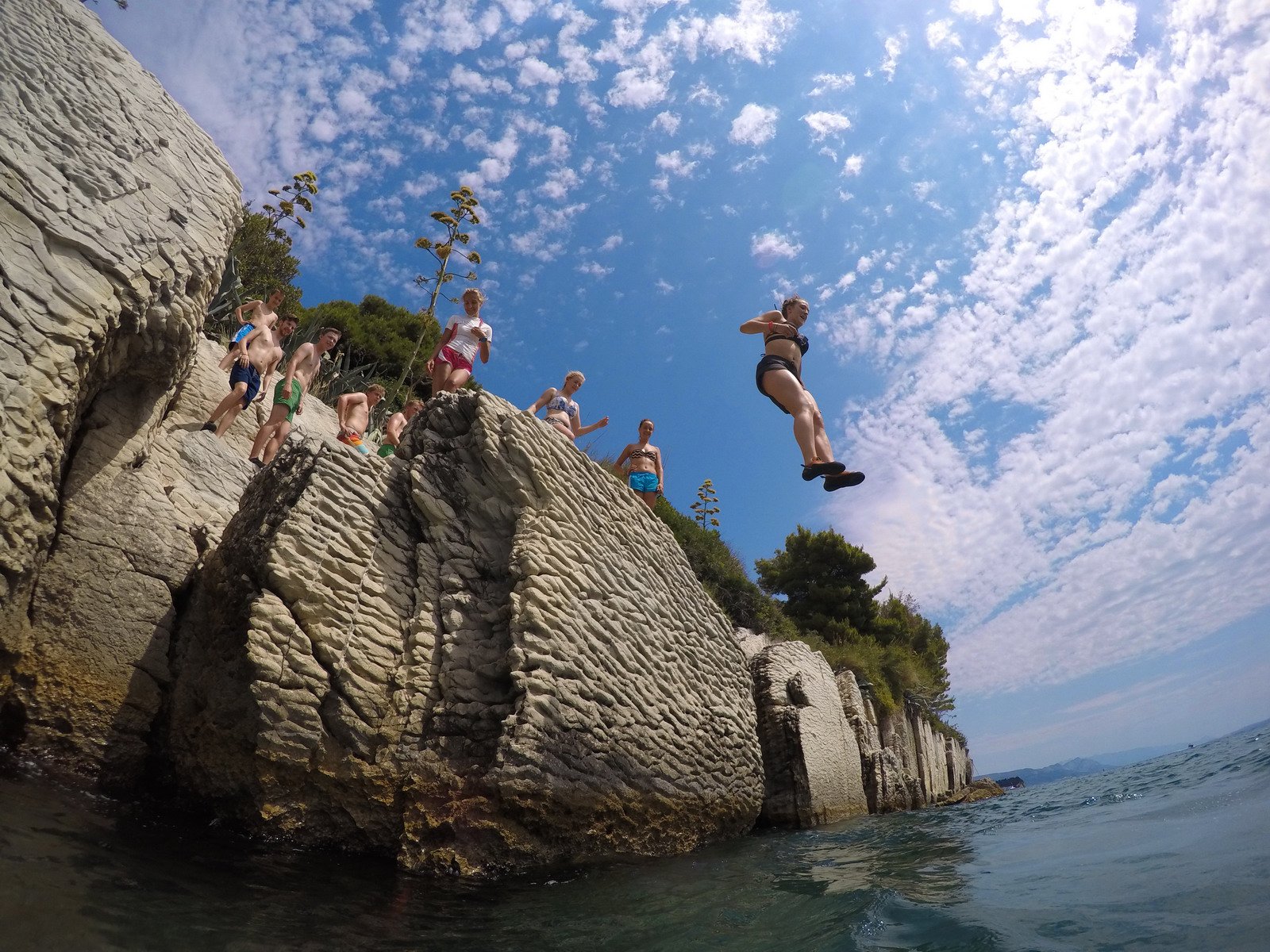 How to jump off a cliff into the Adriatic Sea in Split