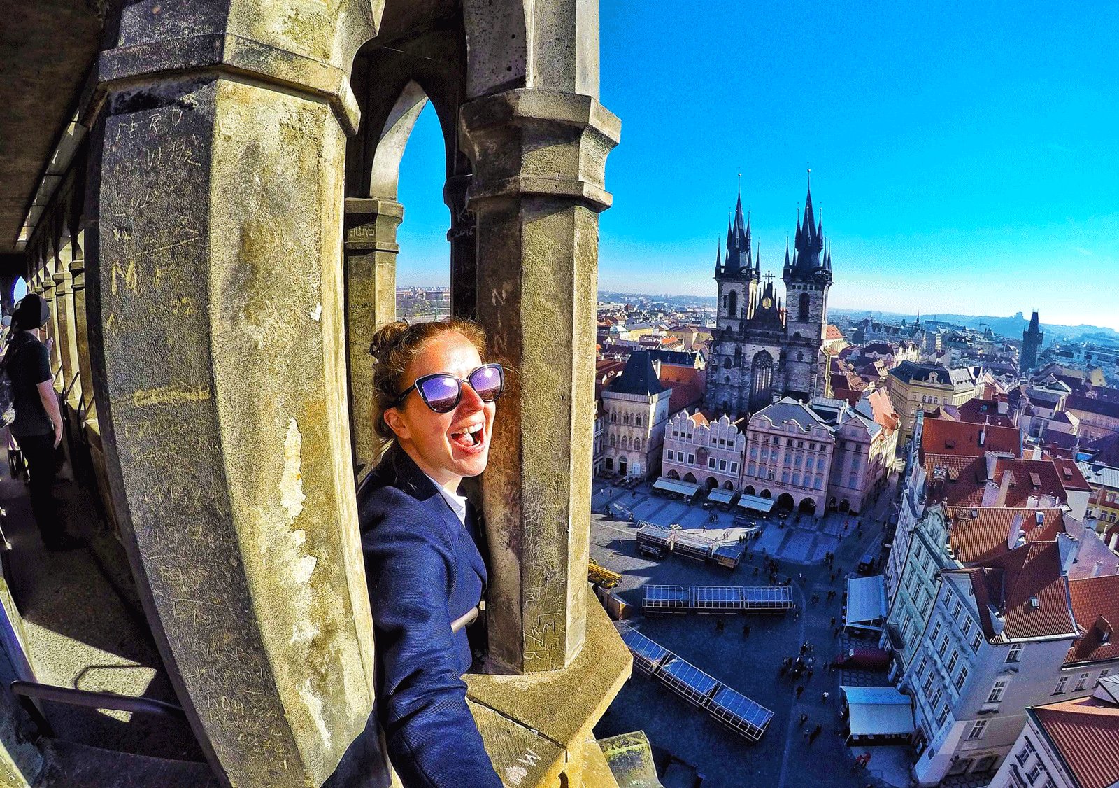 How to go up to the Old Town Hall tower in Prague