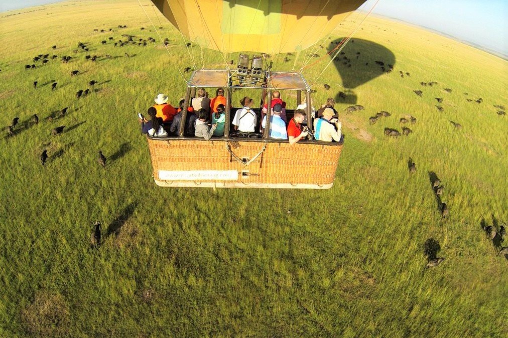 How to take a hot-air balloon ride over savannah in Arusha