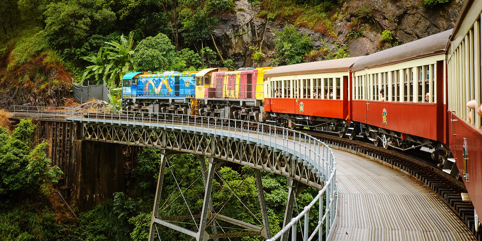 How to take a journey through the tropical forest on an old-fashioned train in Cairns