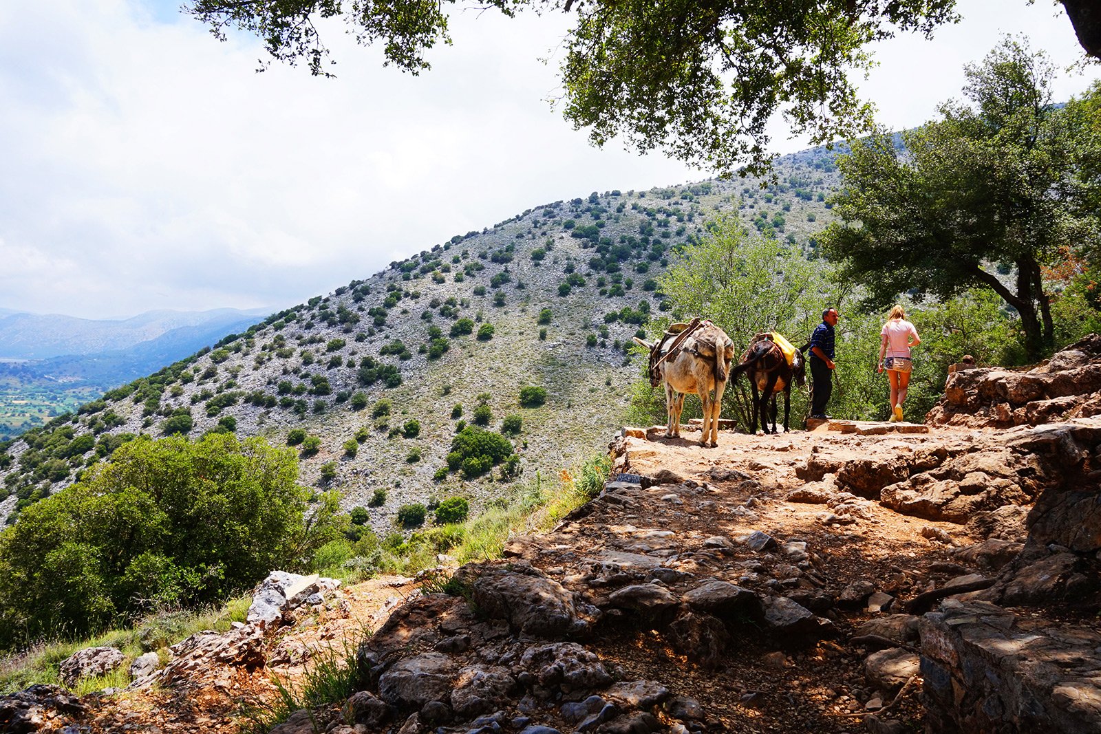 How to ride on a donkey on Crete