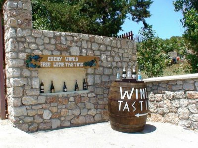 Taste wine in Greece winery on Rhodes
