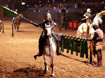 See a jousting tournament at the castle in Barcelona