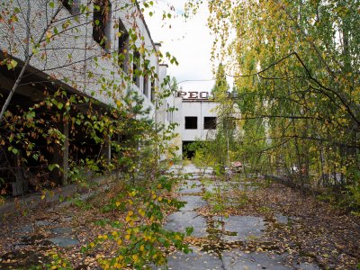 Walk around the ghost town in Chernobyl