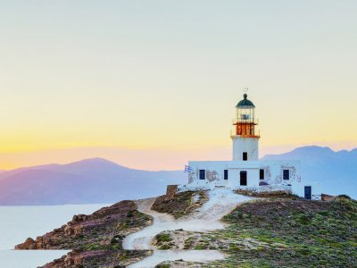Climb the Armenistis lighthouse on Mykonos