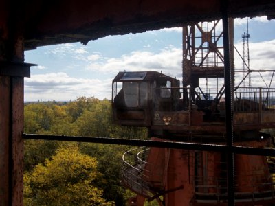 Climb onto the abandoned port crane in Chernobyl