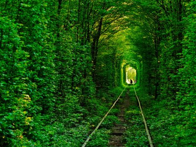 Walk through Tunnel of Love in Rovno