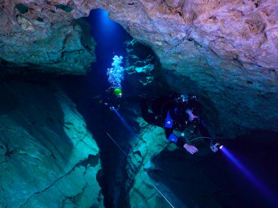 Go underground cave diving in Budapest