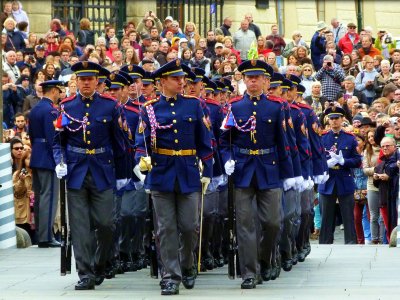 See changing the Guard at Prague Castle in Prague