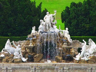 See the Schonbrunn Palace waterfall fountains in Vienna