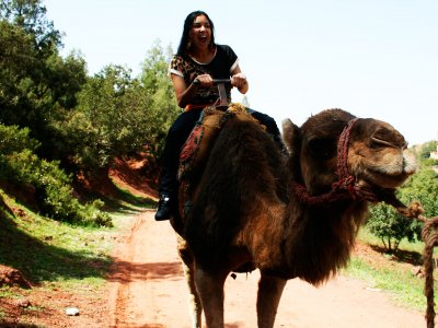 Take a camel ride in the Atlas Mountains in Marrakesh