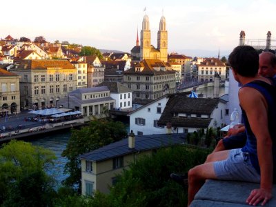See panorama of the city in Zurich
