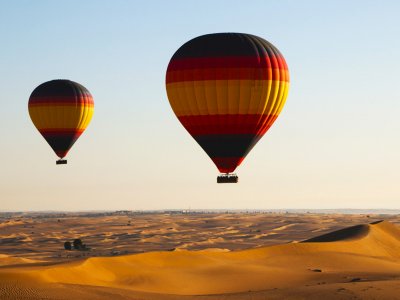 Fly a hot-air balloon over the Arabian desert in Dubai