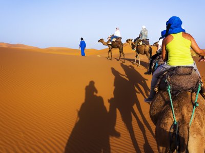 Ride a camel in the Sahara in Marrakesh