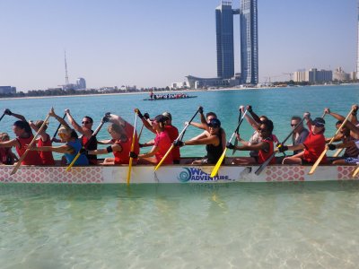 Try dragon boating in Abu Dhabi