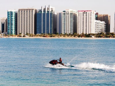 Jump over the waves on a jet ski in Abu Dhabi