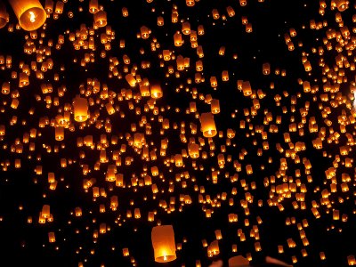 See thousands of sky lanterns at the Mae Jo event in Chiang Mai