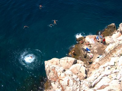 Try cliff jumping on Buza beach in Dubrovnik