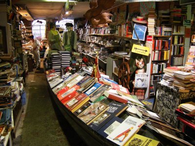 Visit the unusual Acqua Alta bookshop in Venice