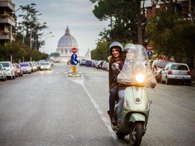 See the illusion of St. Peter's dome in Rome