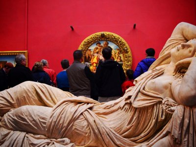 See the masterpieces in the Uffizi Gallery in Florence