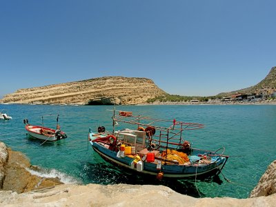 Matala beach on Crete