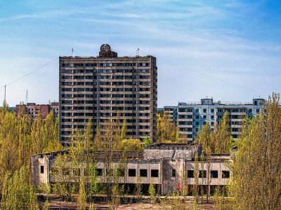 USSR 16-story building in Chernobyl