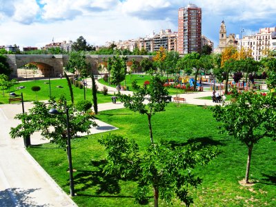 The Turia Gardens in Valencia
