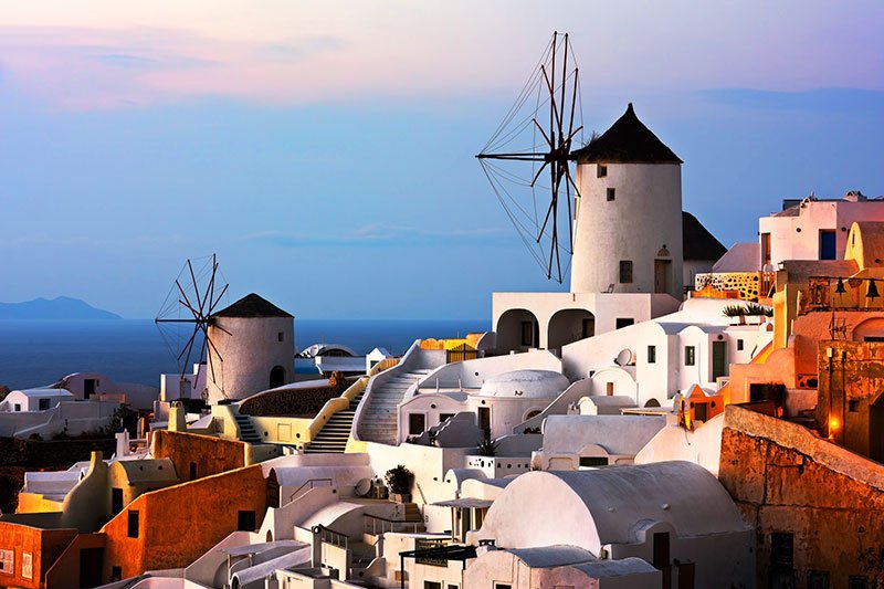 Oia mills, Santorini