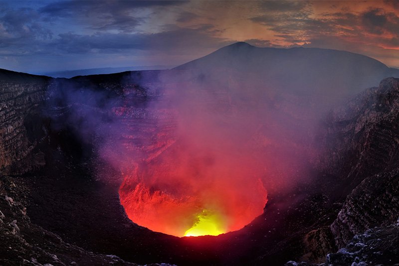 The crater of volcano, Managua