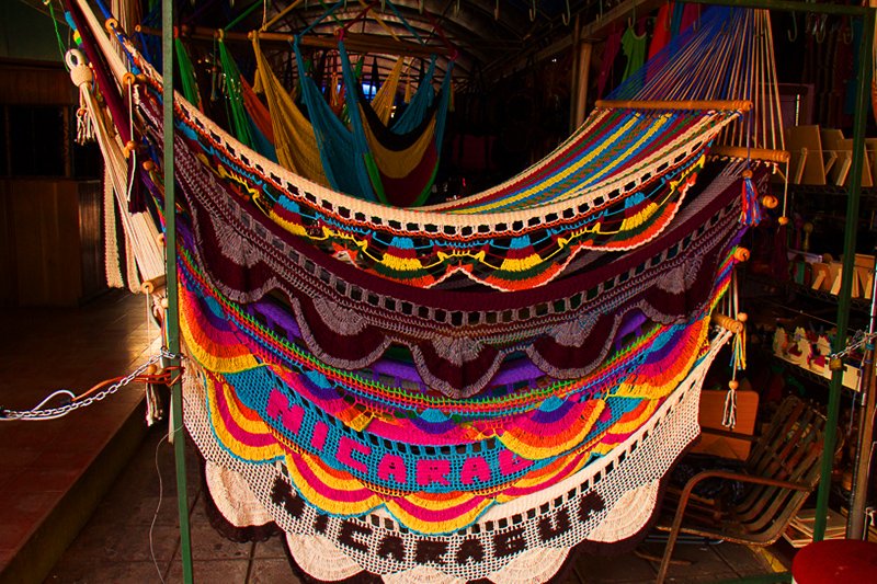 Handmade hammocks, Managua