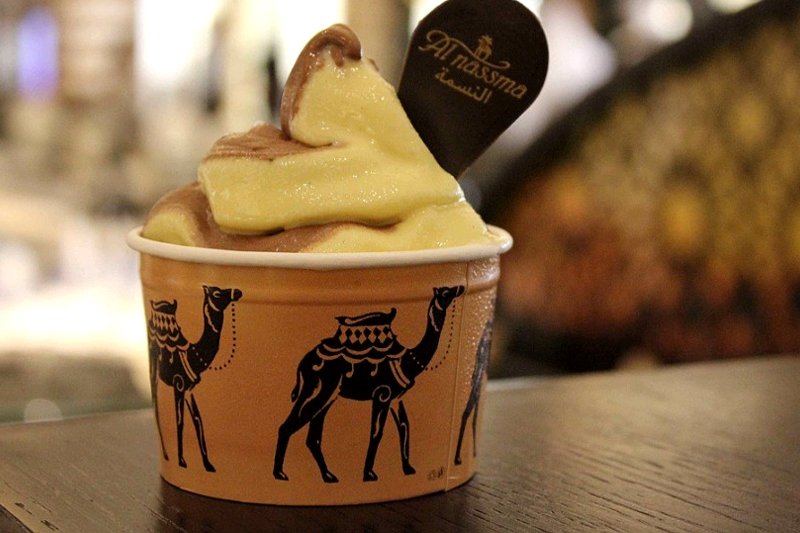 Ice-cream made of camel milk, Dubai