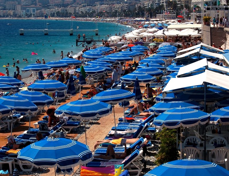 Beach on the embankment