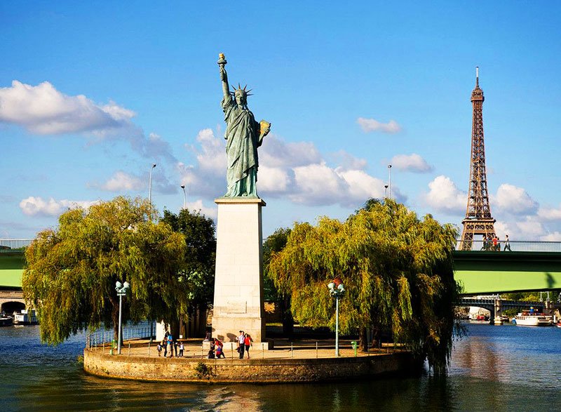 The Île aux Cygnes, Paris