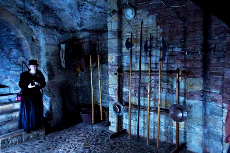The former executioner's room in the Old Town Hall Tower underground, Prague