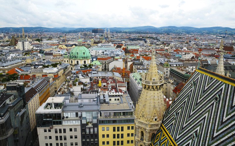 View of the South Tower of the St. Stephen Cathedral, Vienna