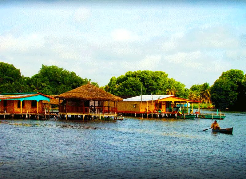 Floating houses on Catatumbo river, Maracaibo