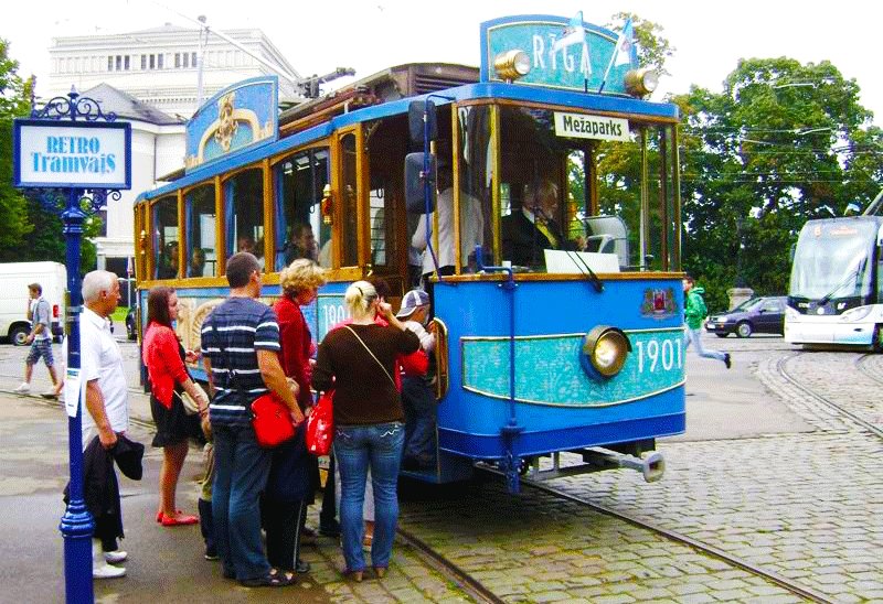 Riga retro-tram, Riga