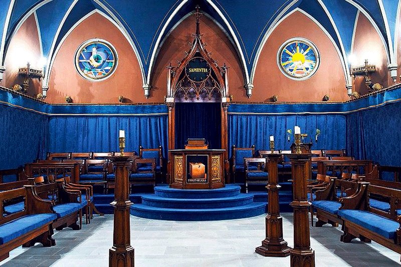 Blue temple in the freemason lodge, Zurich