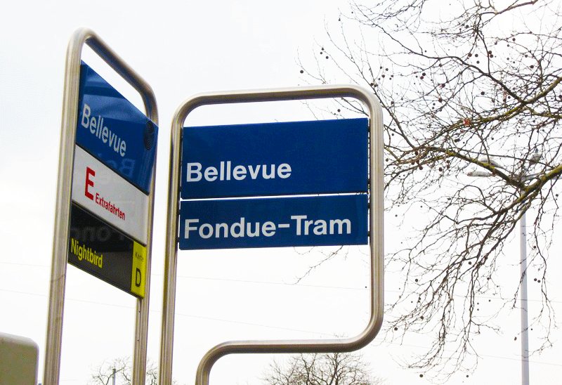 Fondue Tram Stop, Zurich