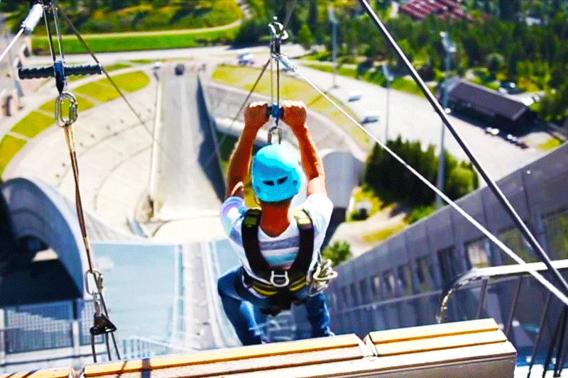 How To Zip Line From The Ski Jumping Hill In Oslo