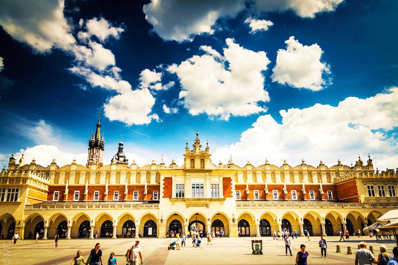 In Sukiennice you can buy souvenirs made of silver and amber, Krakow