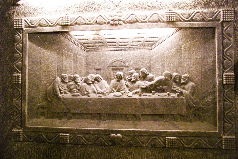 "The Last Supper", Leonardo Da Vinci. Made of salt, Krakow