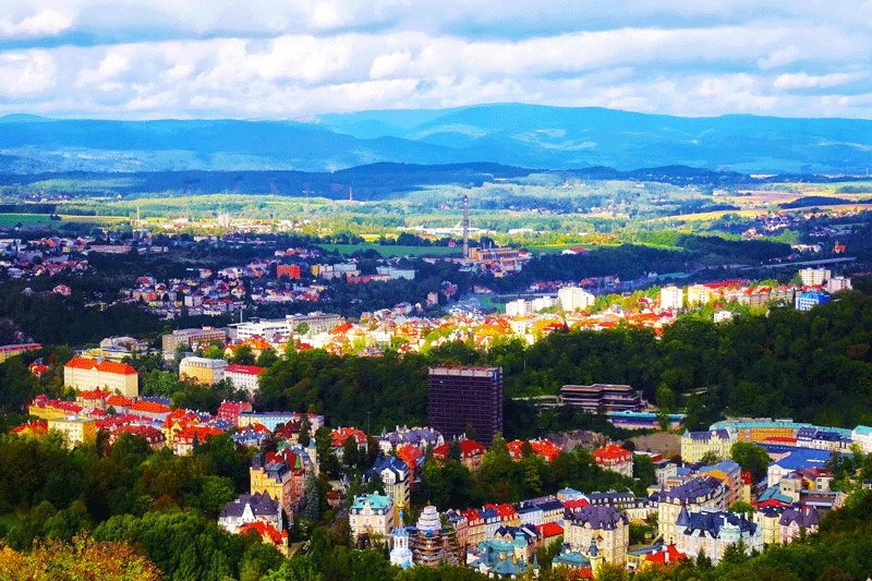 A view from Diana observation deck, Karlovy Vary